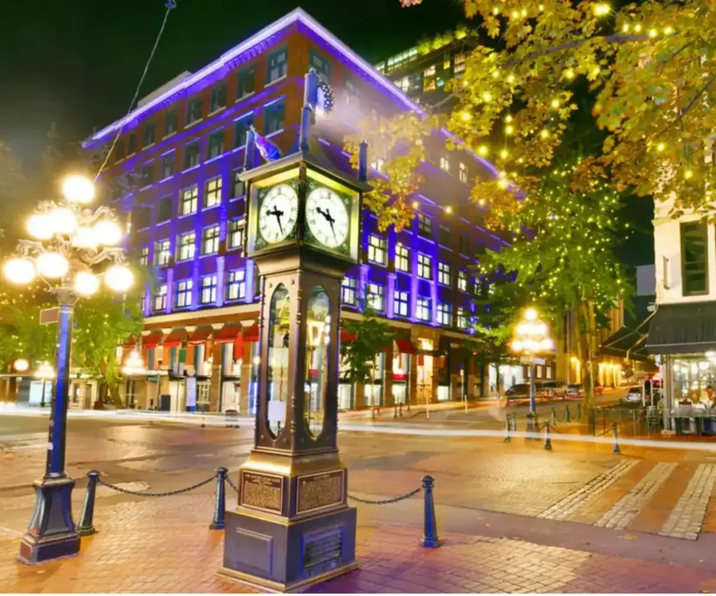 Reloj de vapor de Gastown, Vancouver, Canadá. 