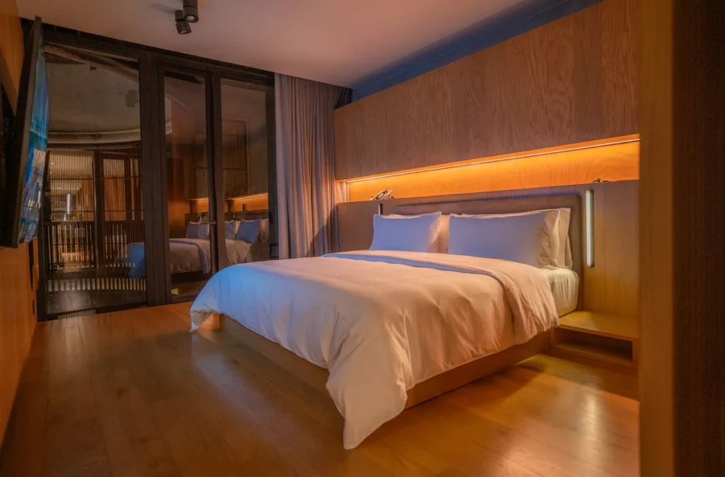 Habitación del hotel Volga, Ciudad de México. 